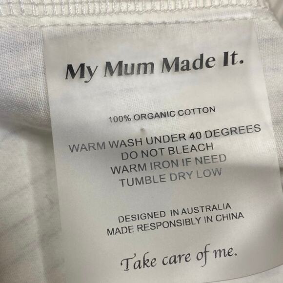 My Mum Made It Women's White Striped Long Sleeve Button Down Shirt Top Size XS - Picture 4 of 4